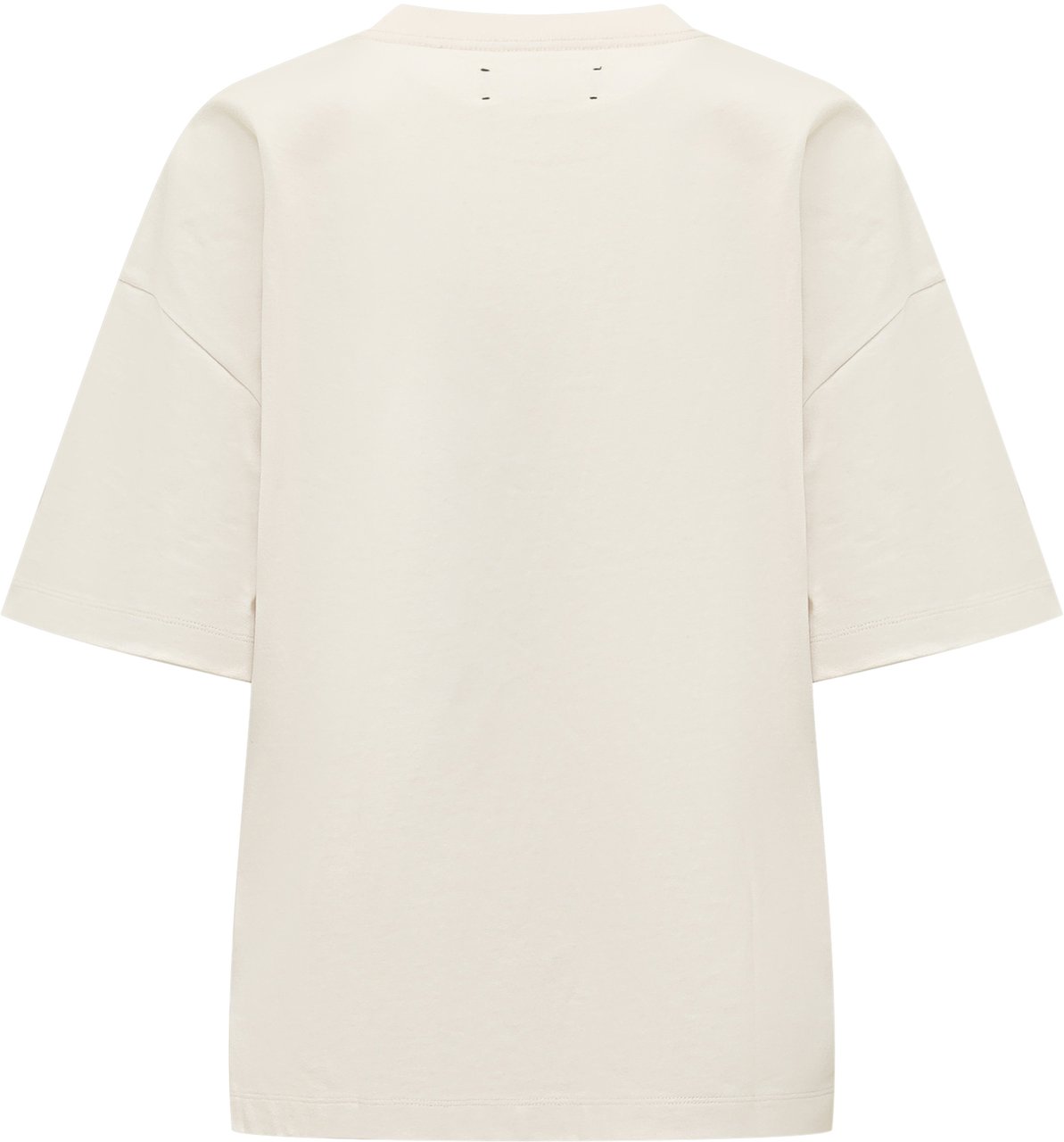 Amiri T-shirt Drop Shoulder con Logo Frontale Wit