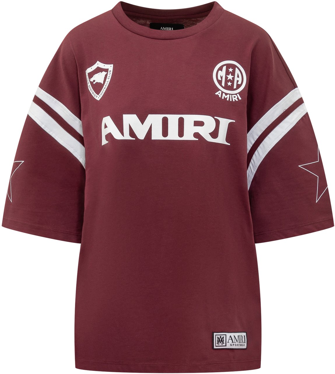 Amiri Maglia Oversize Sportiva Maroon