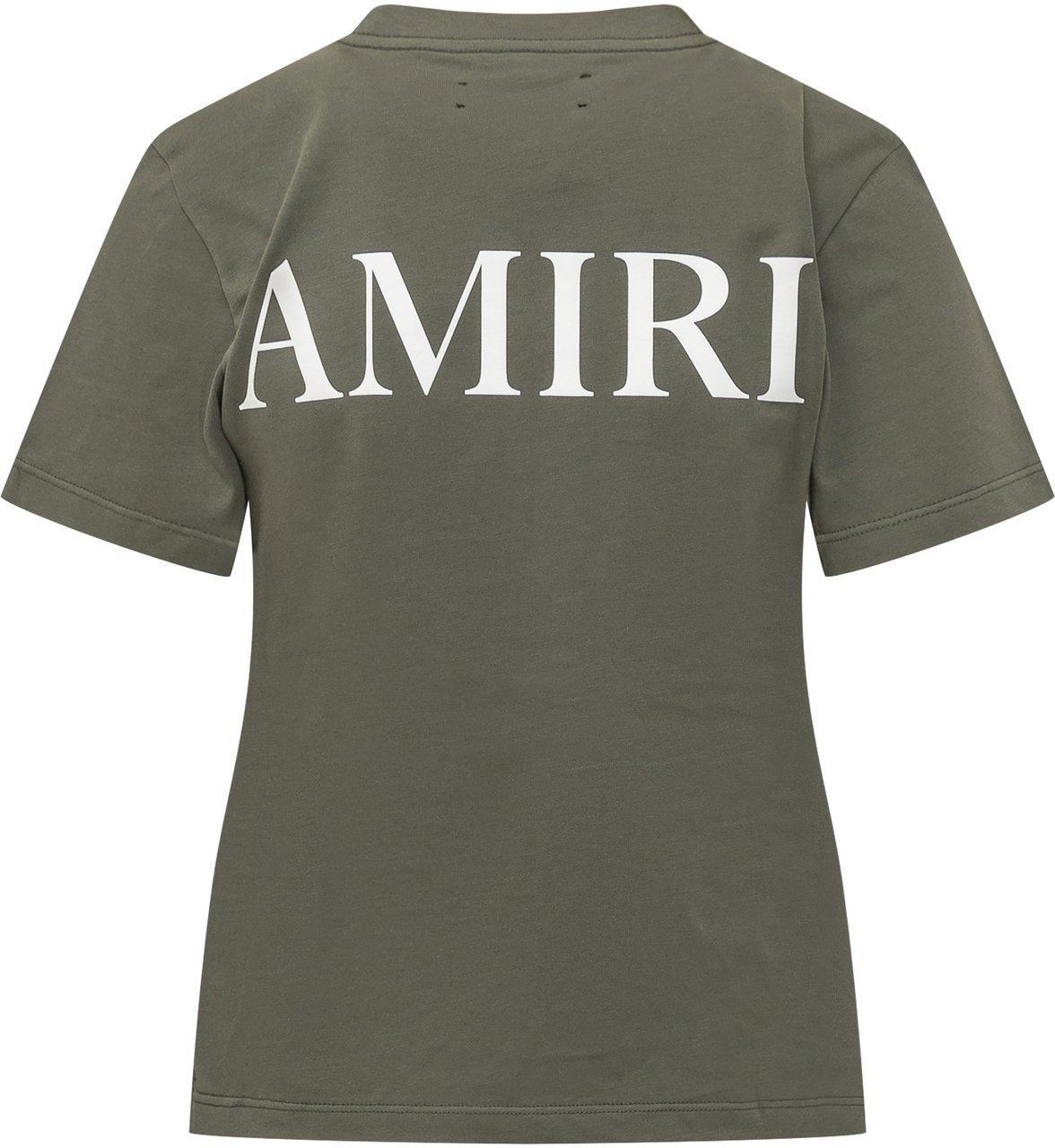 Amiri T-Shirt Logo Ricamata Donkergroen