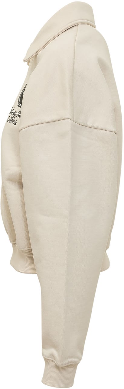 Amiri Chateau Polo Sweater con Ricamo Frontale Wit