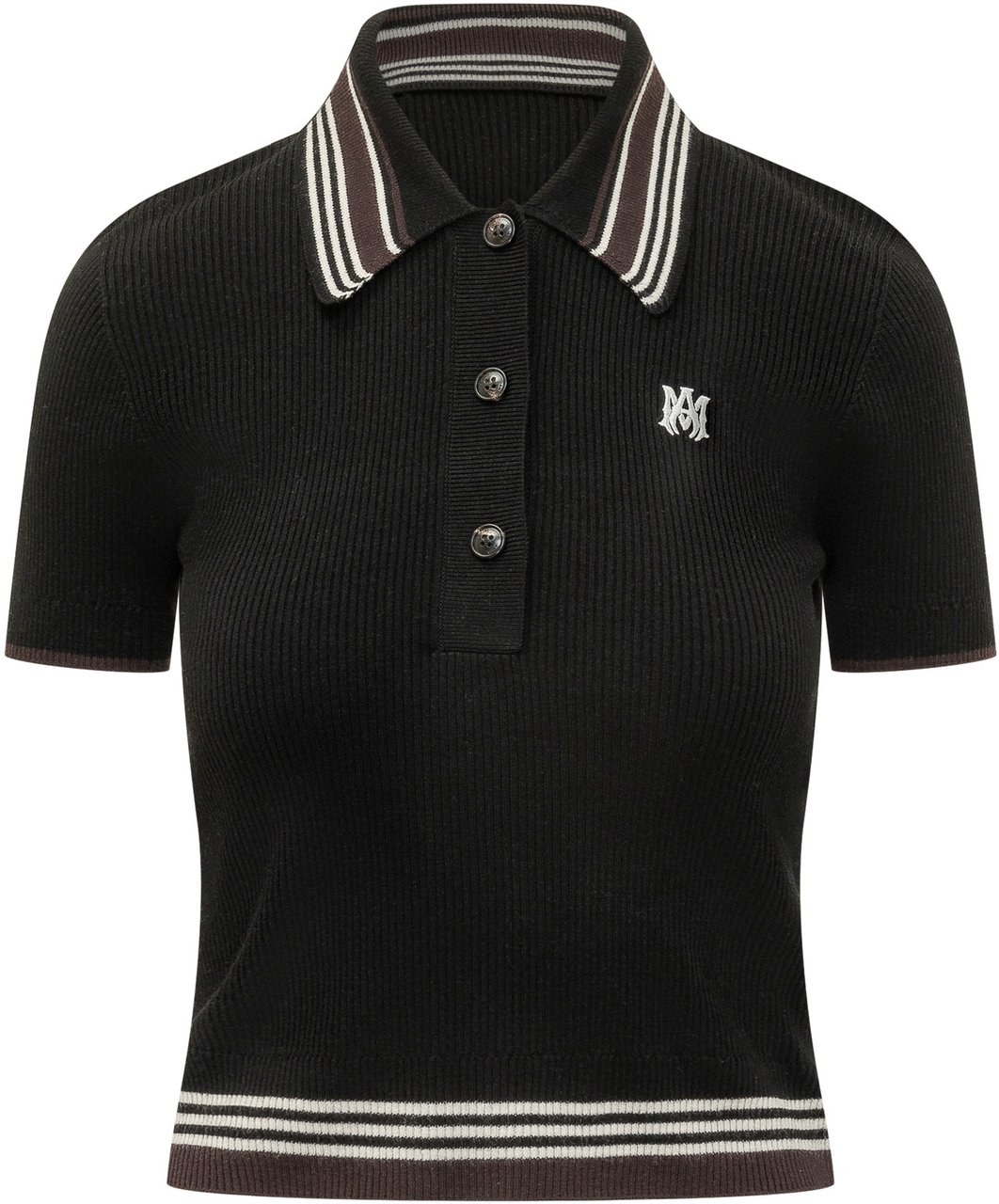 Amiri MA STRIPE POLO Zwart