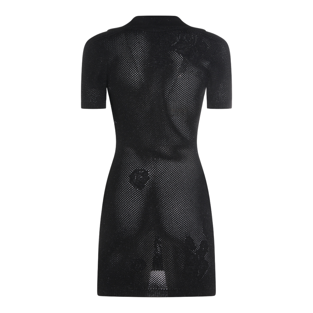 Amiri Fitted Mini Dress with Floral Pattern Zwart