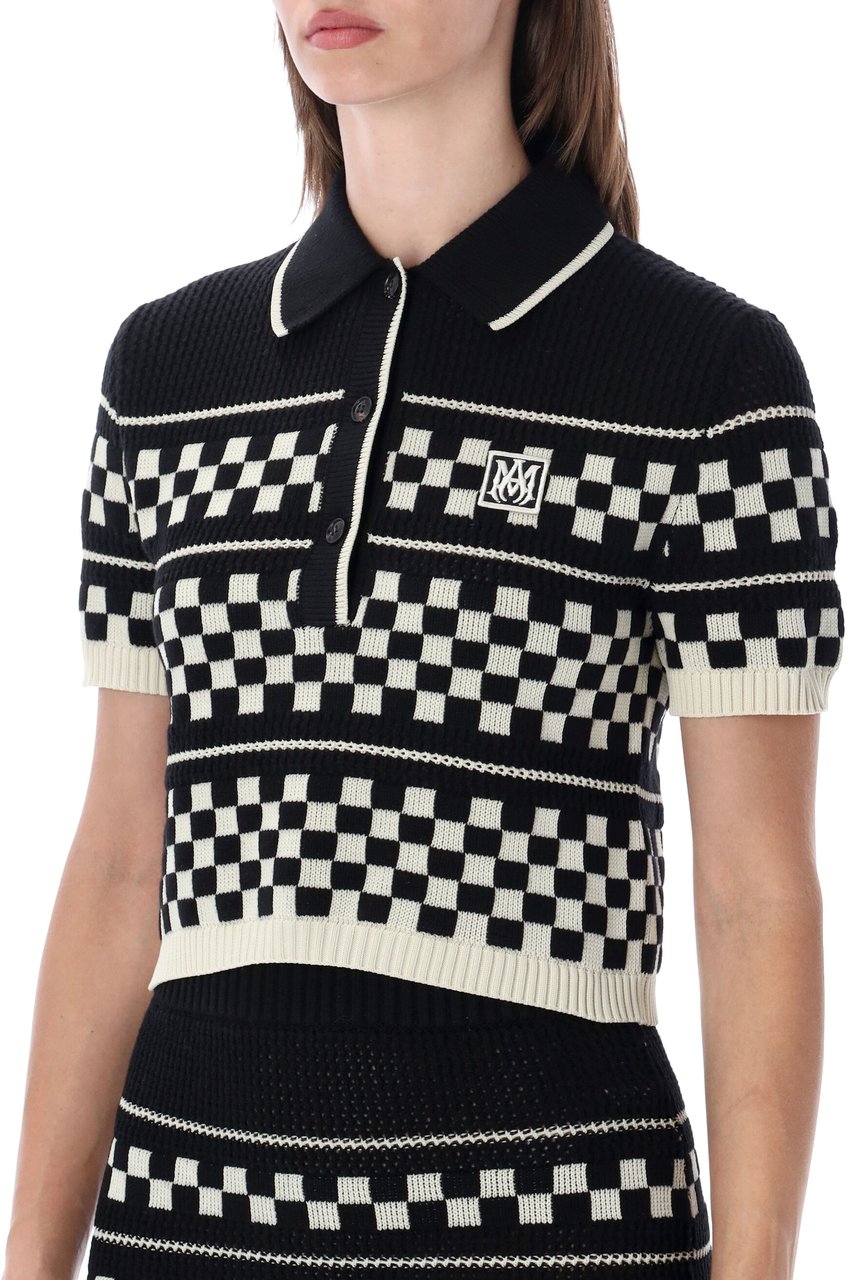 Amiri Polo Knit Nero Zwart
