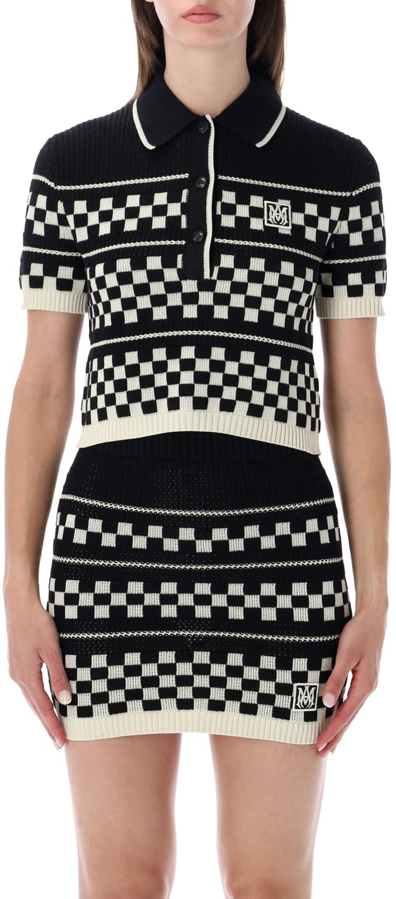Amiri Polo Knit Nero Zwart