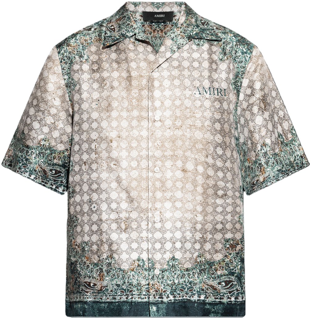 Amiri BANDANA BOWLINGSHIRT MULTI Divers