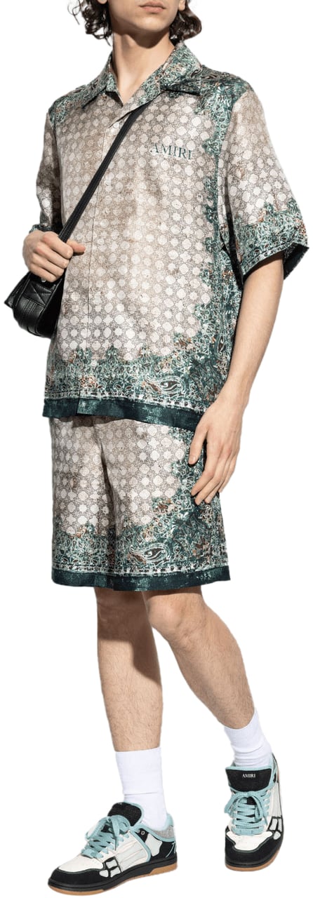 Amiri BANDANA BOWLINGSHIRT MULTI Divers