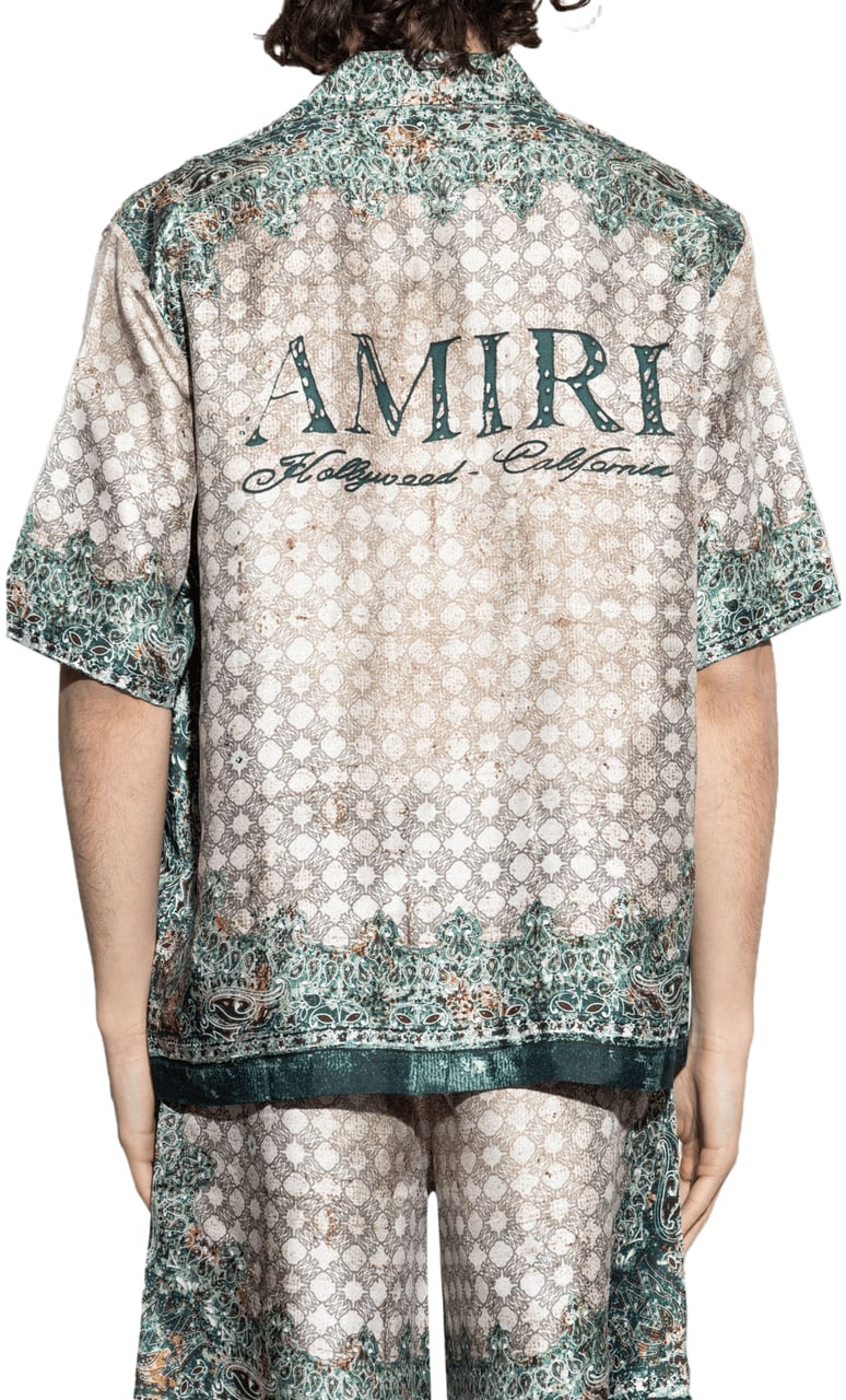 Amiri BANDANA BOWLINGSHIRT MULTI Divers