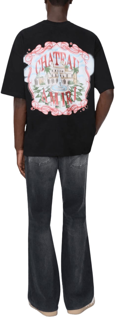 Amiri CHATEAU SKETCH OS T-SHIRT ZWART Zwart