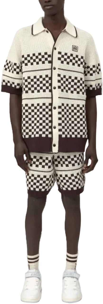 Amiri Geruite mesh korte alabaster Divers