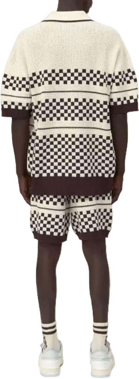 Amiri Geruite mesh korte alabaster Wit