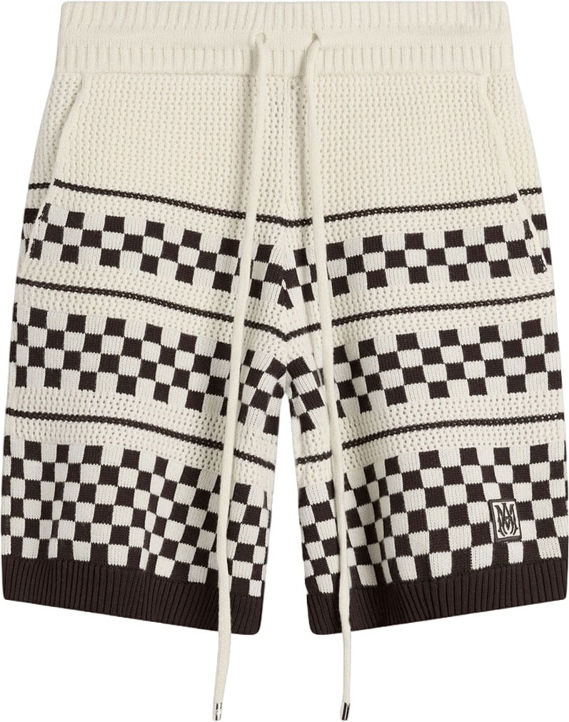 Amiri Geruite mesh korte alabaster Wit