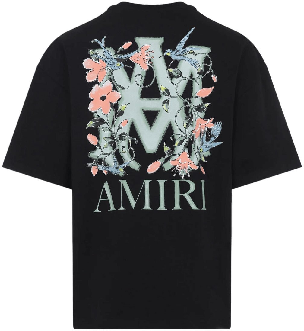Amiri MA FLORAL OS T-SHIRT ZWART Zwart