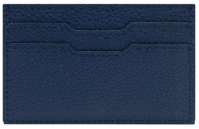 Amiri Amiri Logo Leather Kaarthouder 'Navy' Blauw