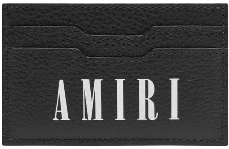 Amiri Amiri Logo Leather Card Holder 'Zwart' Zwart