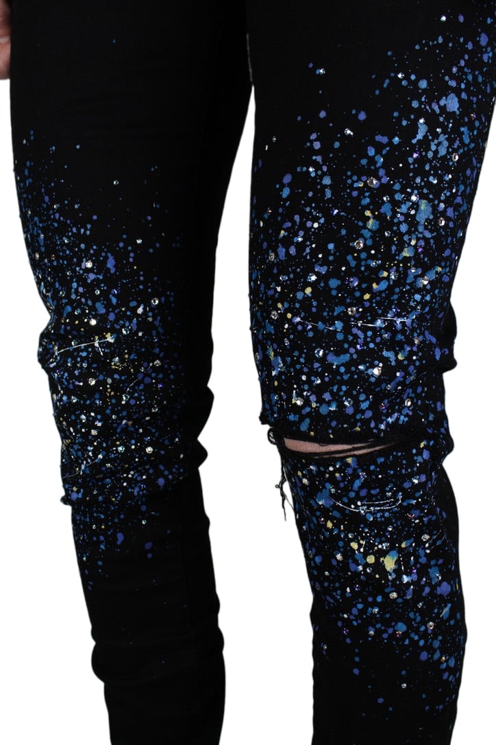 Amiri Crystal Painter Jean 'Zwart' Zwart