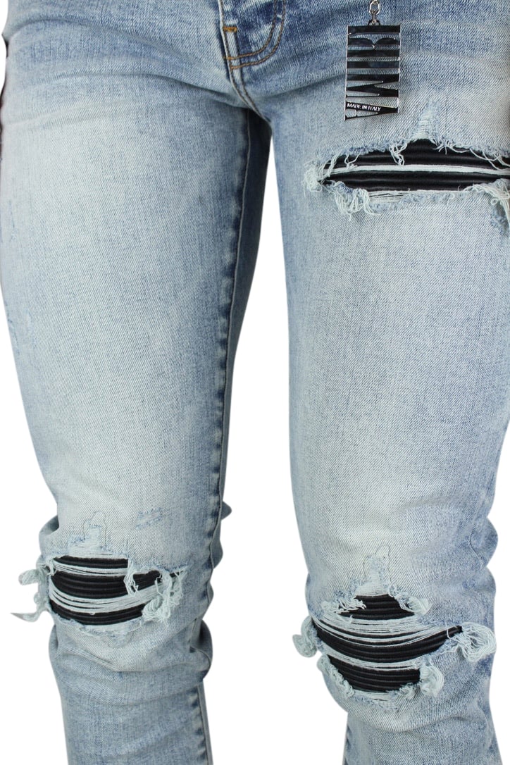 Amiri Amiri MX1 Distressed Jeans 'Stone Indigo' Divers