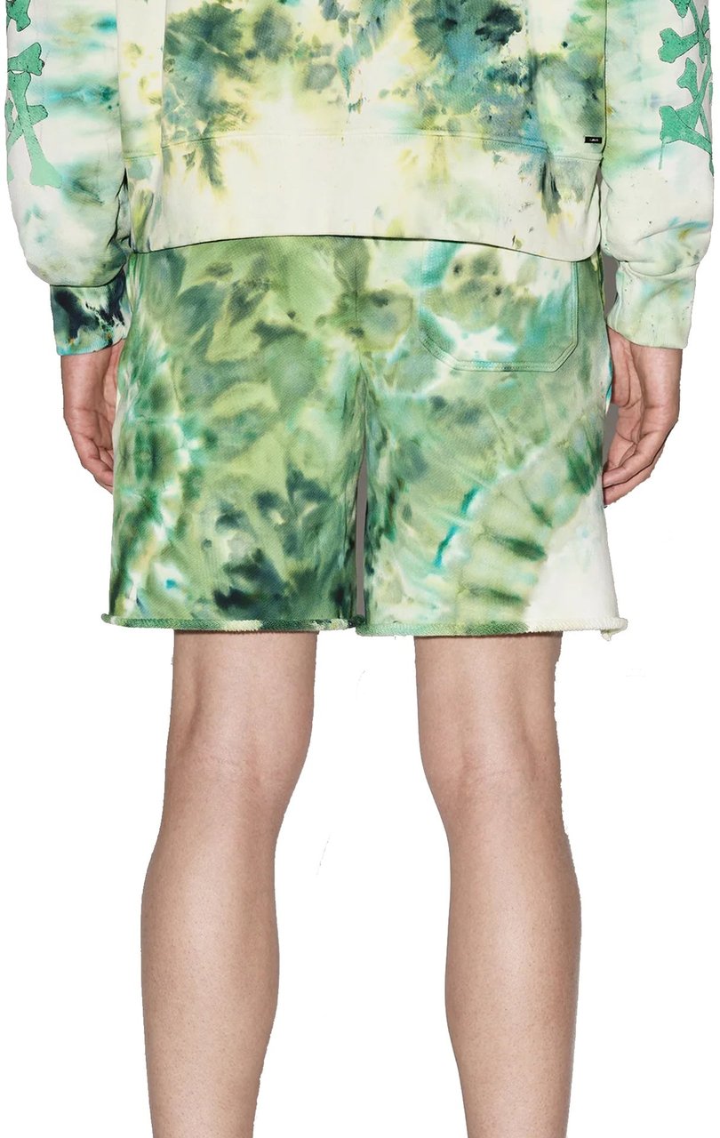 Amiri Amiri Tie-dye Cotton Shorts Groen