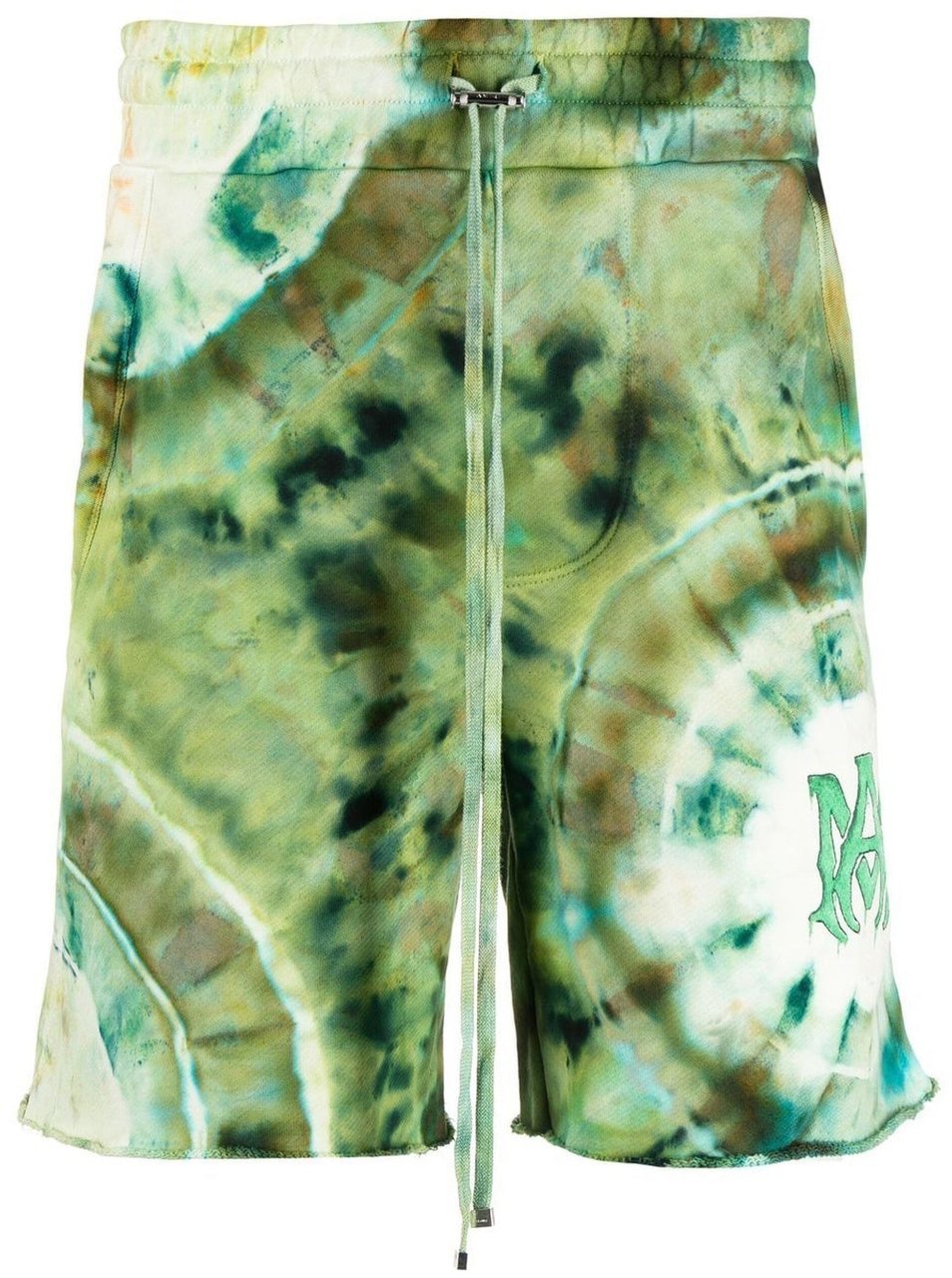 Amiri Amiri Tie-dye Cotton Shorts Groen