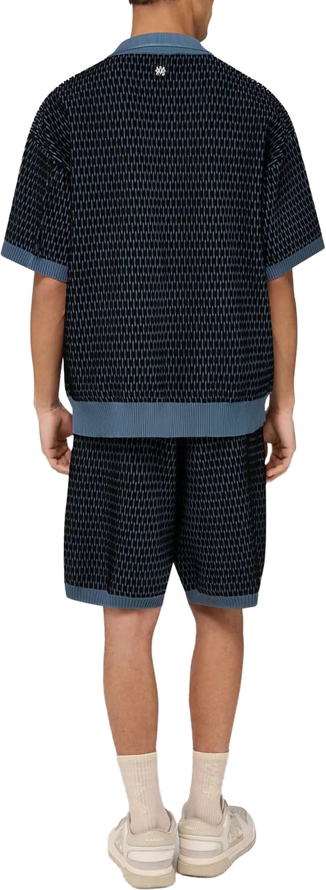Amiri Gestreepte blauwe polo Navy