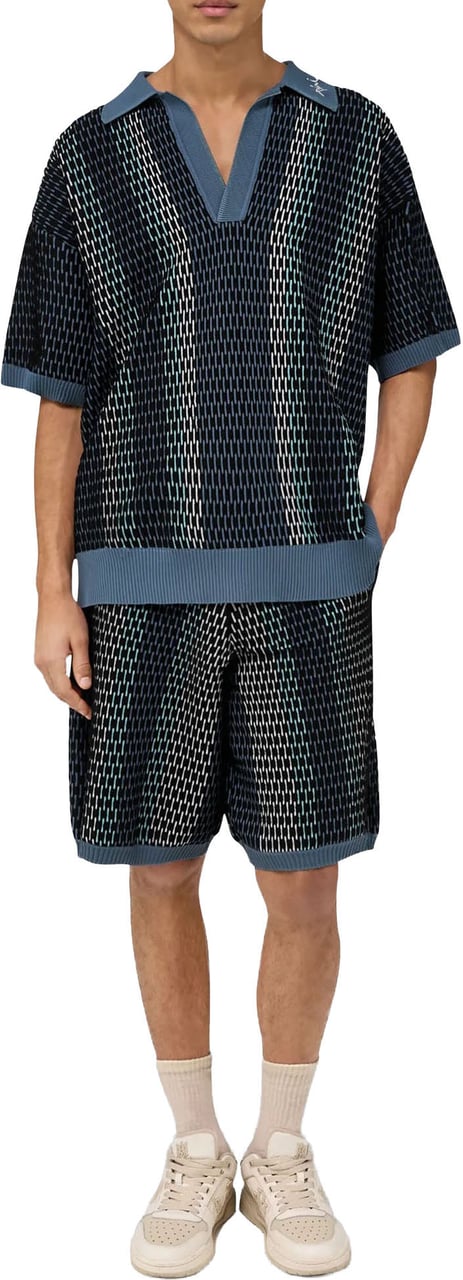 Amiri GESTREEPTE KORTE BLAUW Blauw