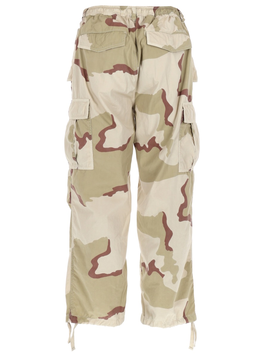 Amish Beige Camouflage Oversized Pockets Cargo Pants Neutraal