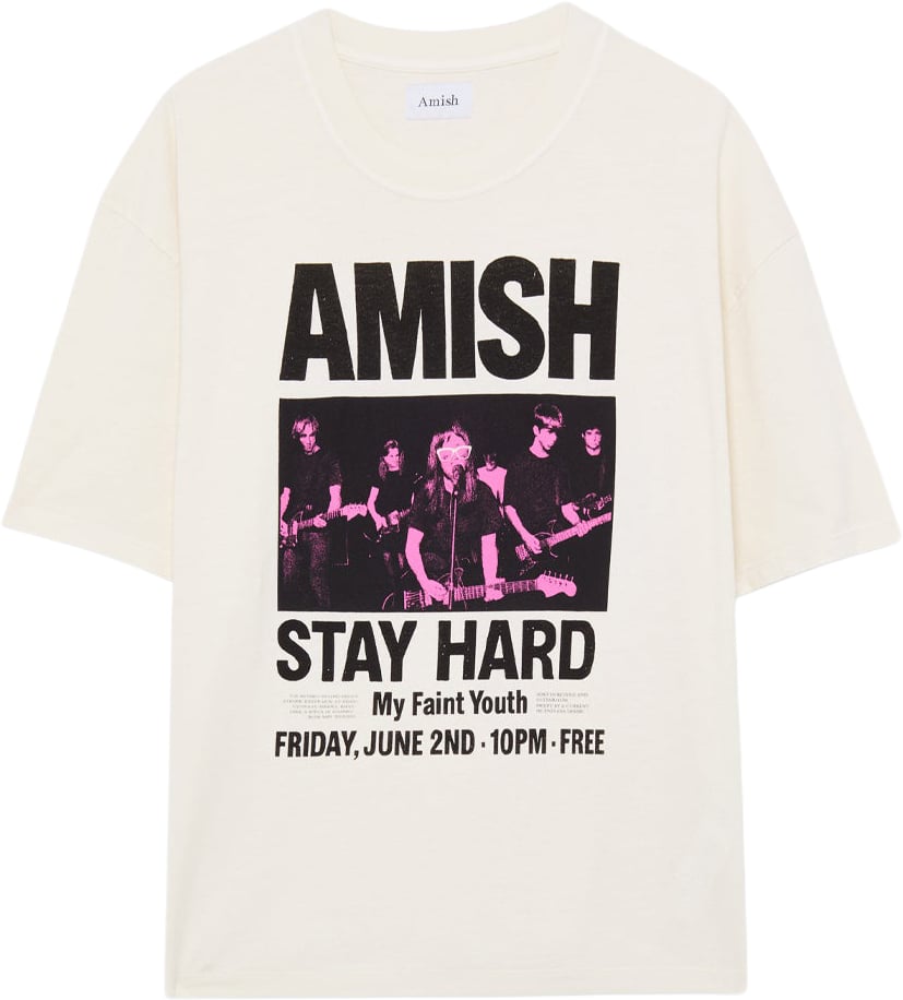 Amish T-shirt Crop Jersey Stay hard Dyed Ecru Divers