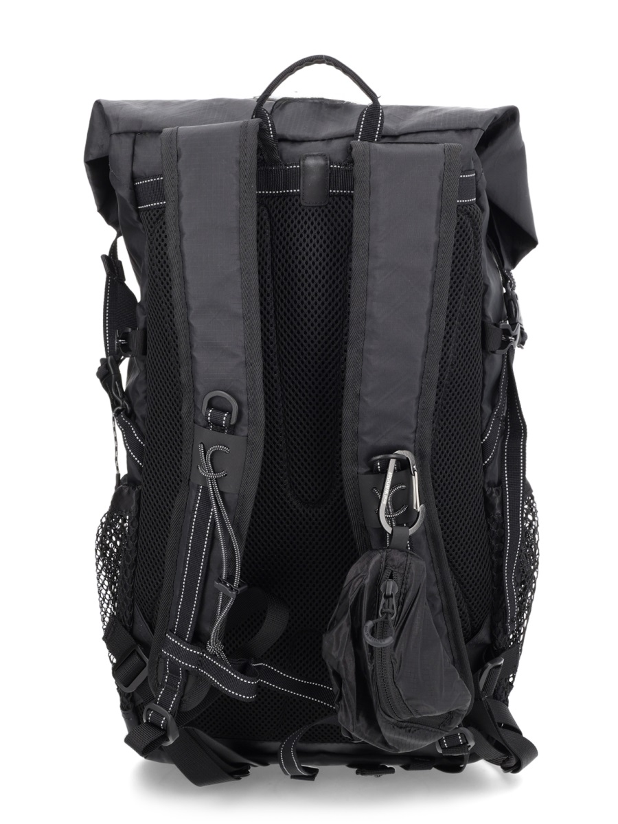 and wander Black Polyester Ecopack Roll-Top Backpack Grijs