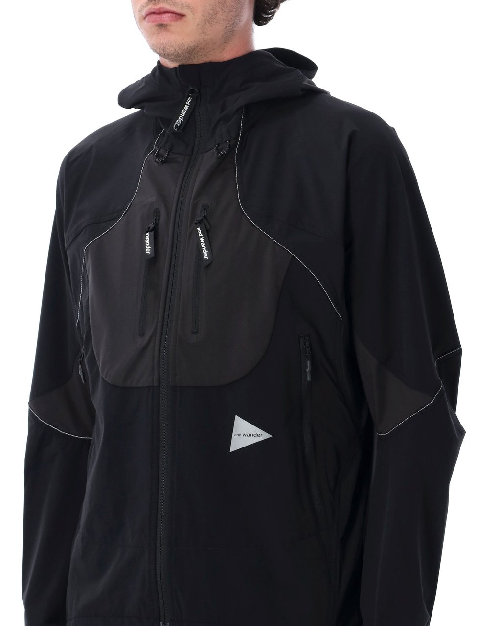 and wander Lightweight Technical Zip Jacket Zwart