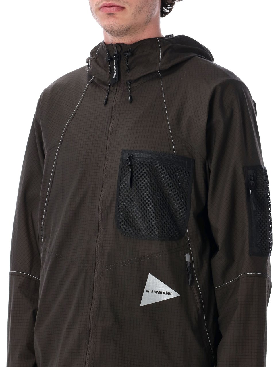 and wander Breath Rip Lightweight Breathable Zip Jacket Zwart