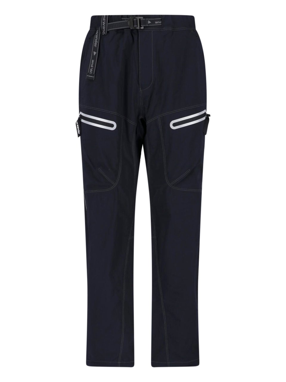 and wander Black Water-Repellent Nylon Hike Elastic Trousers Zwart