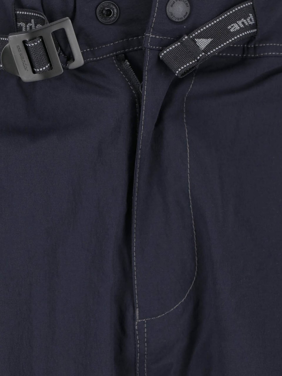 and wander Black Water-Repellent Nylon Hike Elastic Trousers Zwart