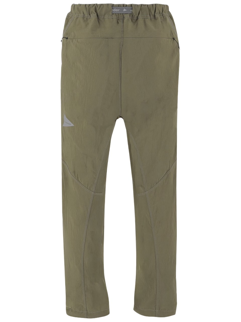 and wander Khaki Nylon Trousers with Adjustable Drawstring Grijs