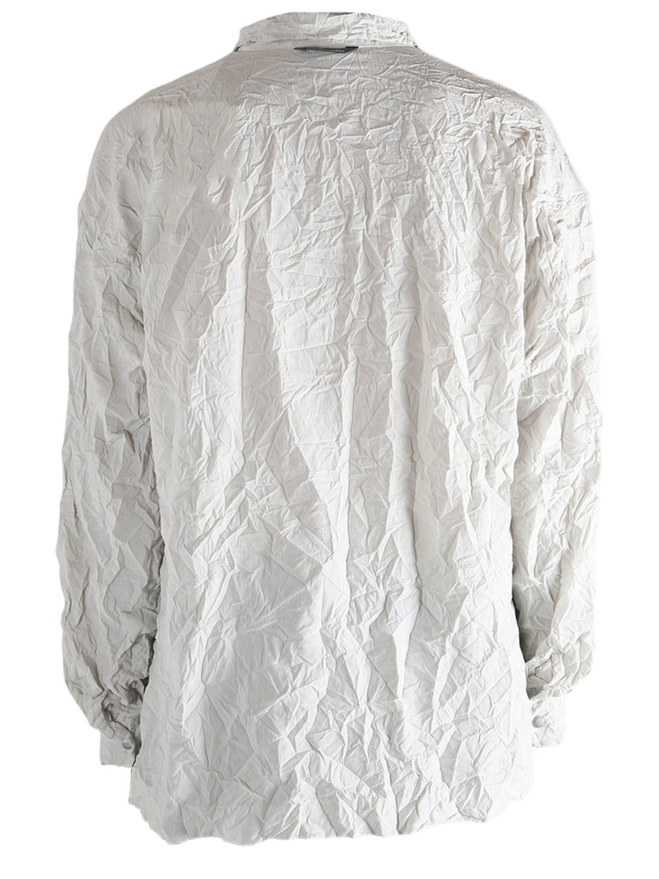and wander Nylon Shirt With Ruffled Texture And Classic Collar Wit