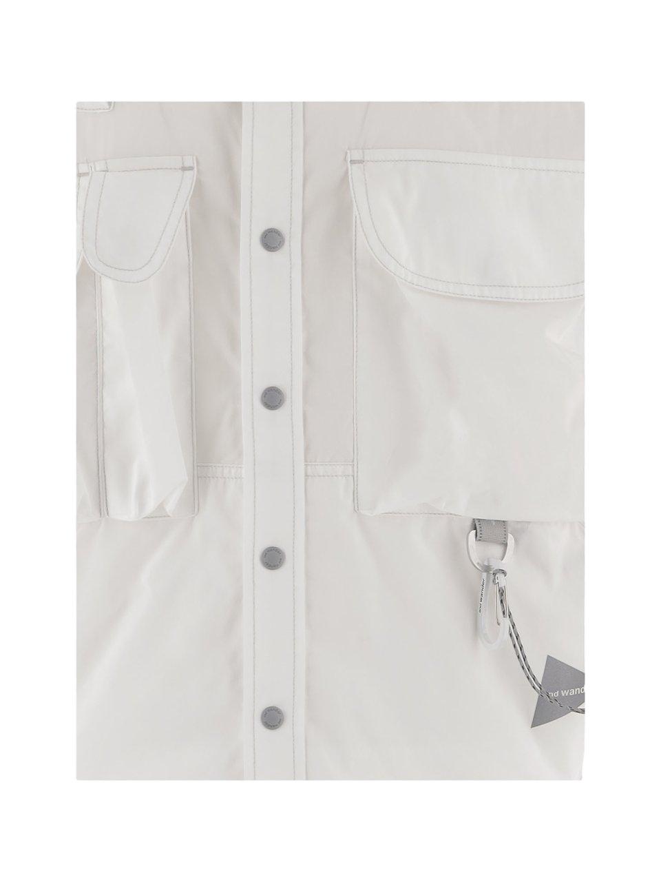 and wander Mixed-Cotton Shirt with Utility Patch Pockets Wit