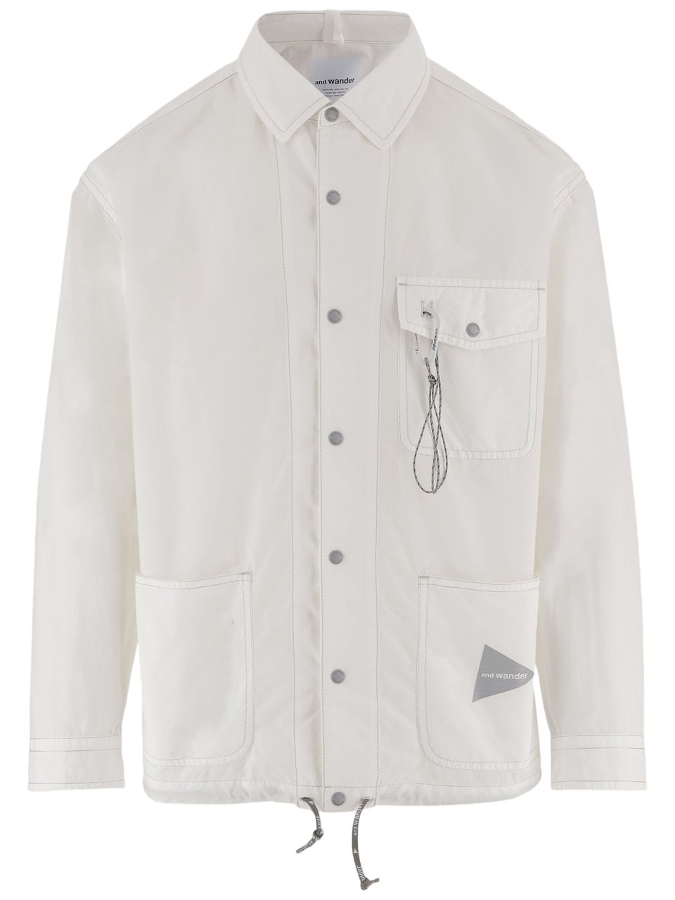 and wander Cotton-Blend Jacket and Adjustable Hem Grijs