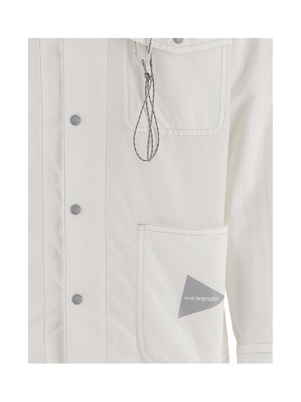 and wander Cotton-Blend Jacket and Adjustable Hem Grijs