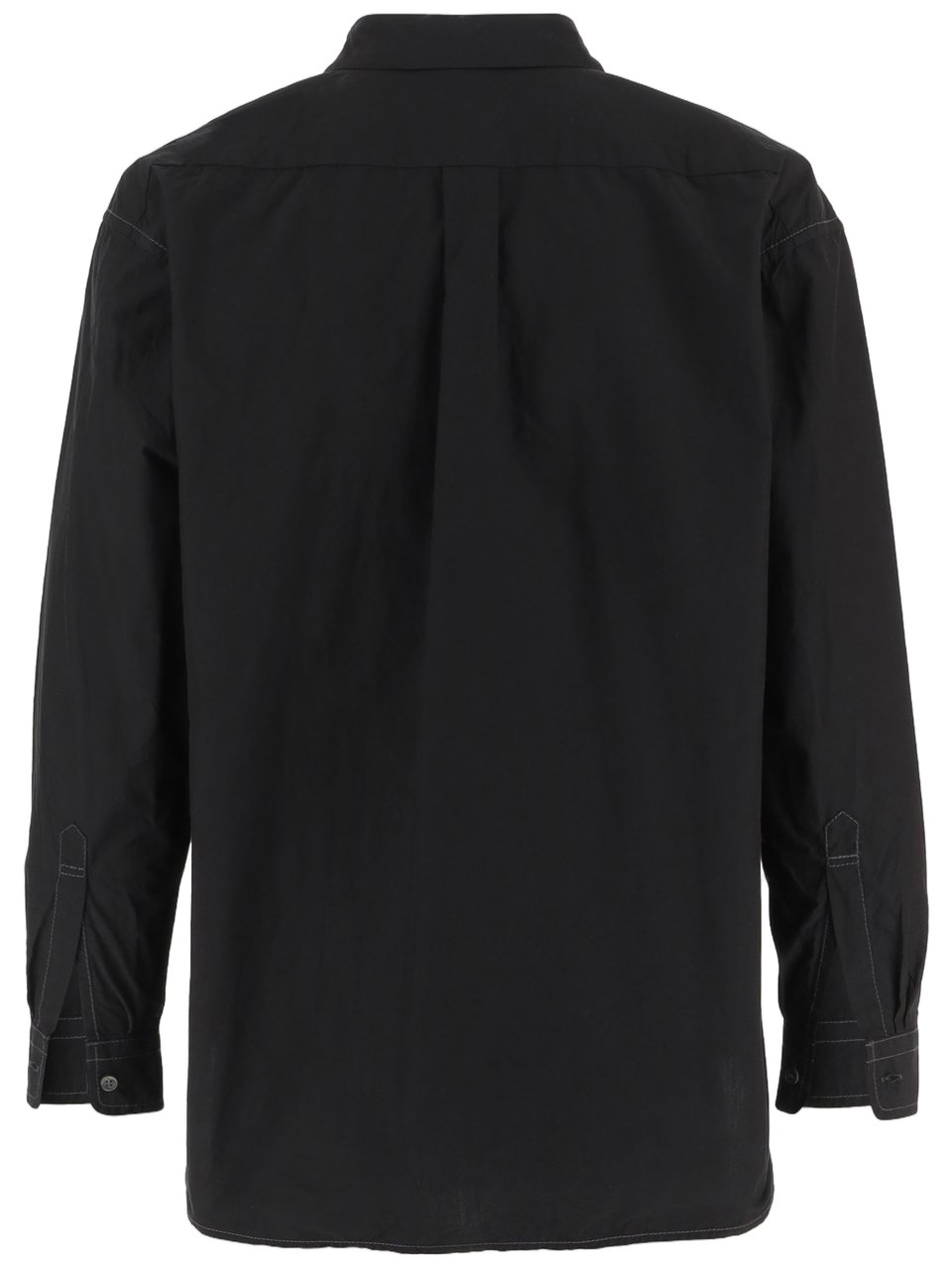 and wander Cotton-Blend Casual Shirt with Logo Detail Zwart