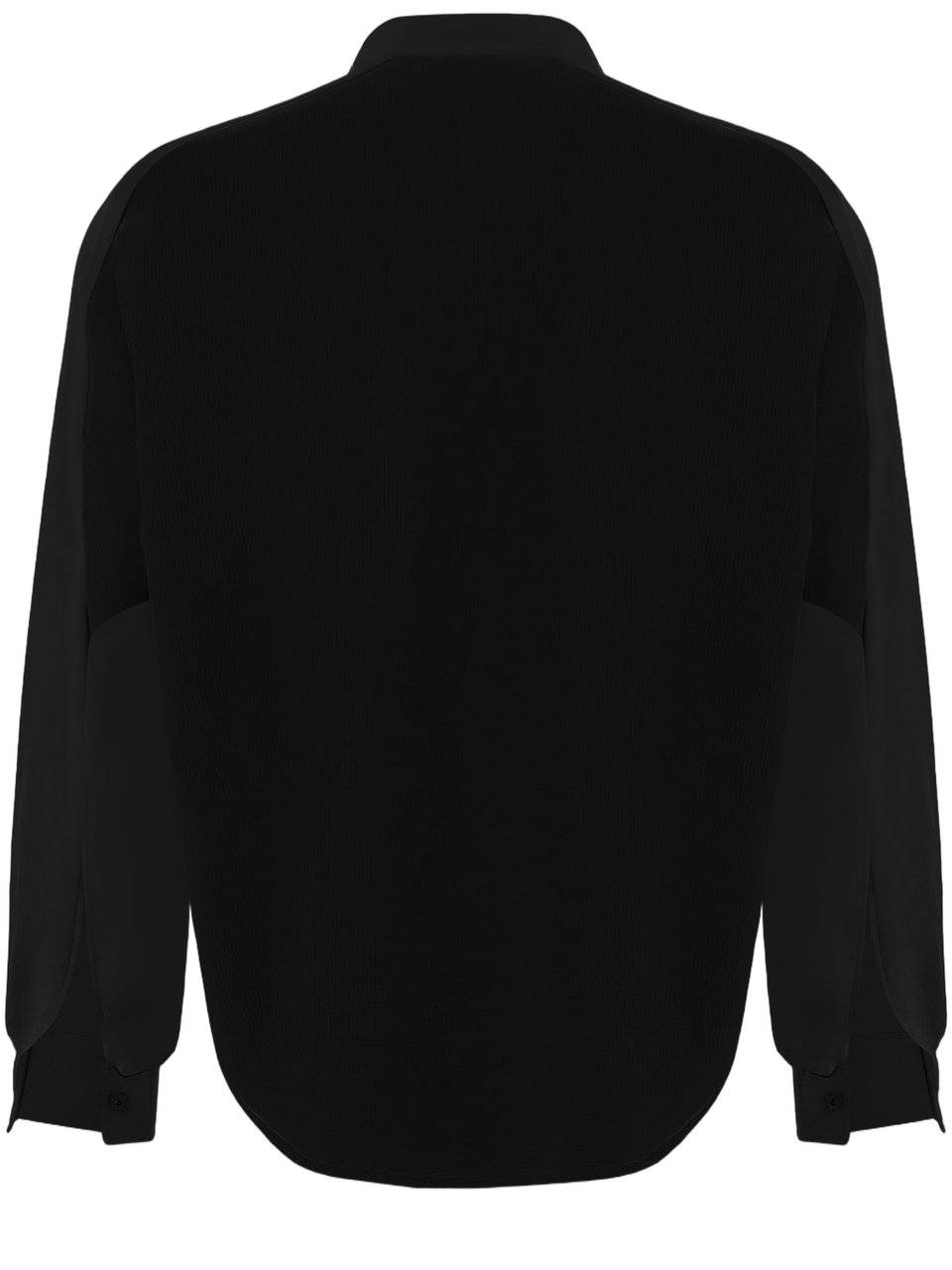 and wander Technical Nylon Shirt with Distinct Back Panel Zwart