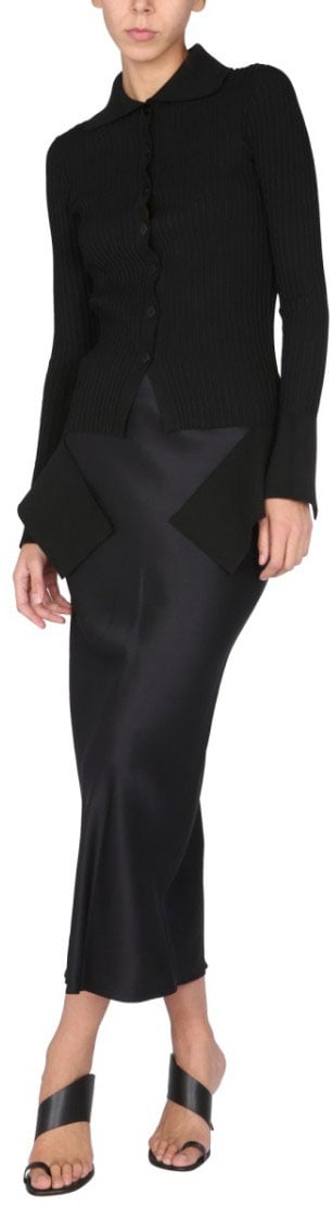 ANDREADAMO Cardigan With Cut Out Details Zwart