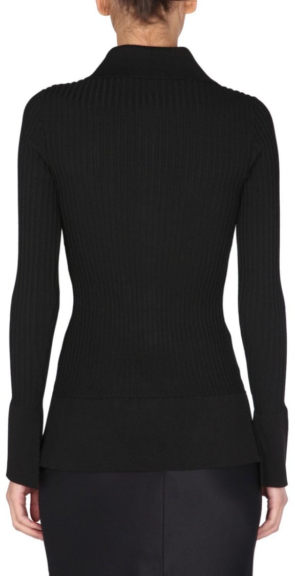 ANDREADAMO Cardigan With Cut Out Details Zwart