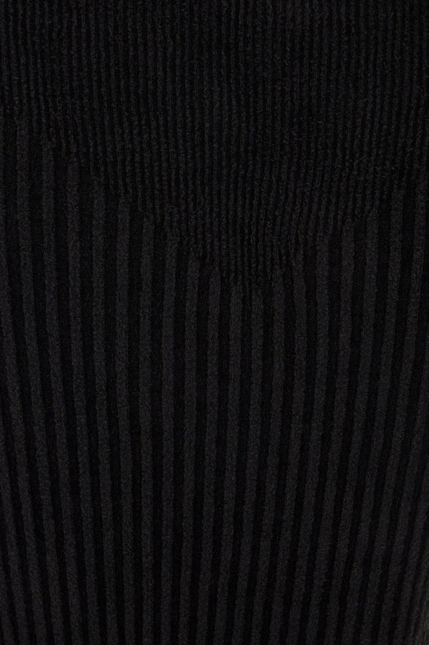 ANDREADAMO Andreadamo Black viscose blend mini dress Zwart