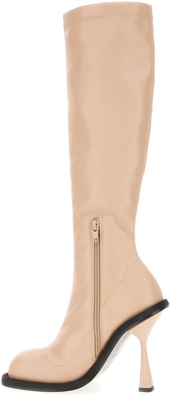 ANDREADAMO Andreadamo Skin pink leather boots Roze