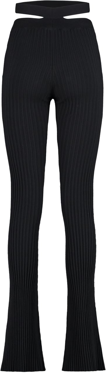 ANDREADAMO Ribs knitted trousers Zwart