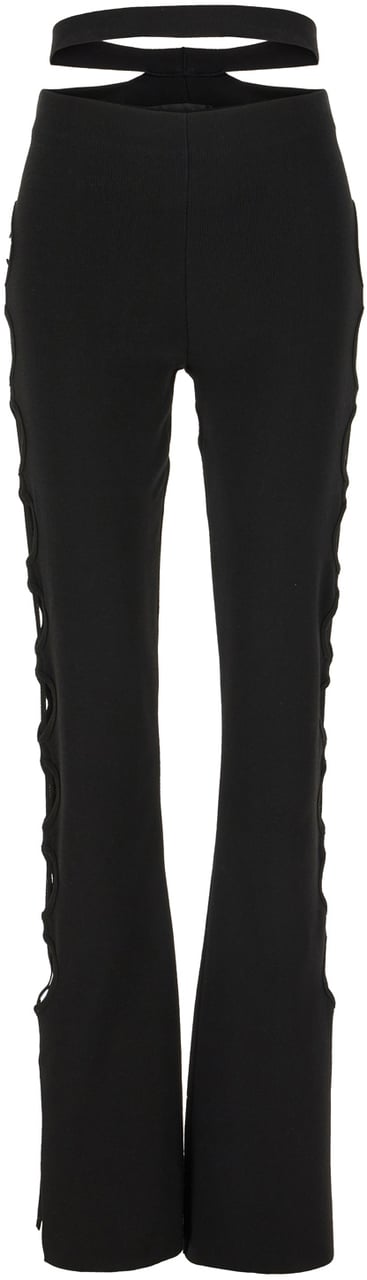ANDREADAMO Andreadamo Black stretch viscose blend pants Zwart