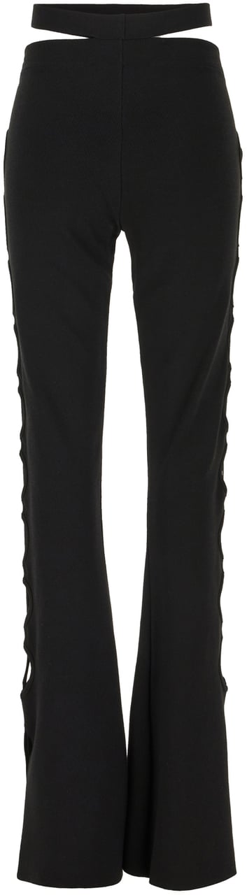 ANDREADAMO Andreadamo Black stretch viscose blend pants Zwart