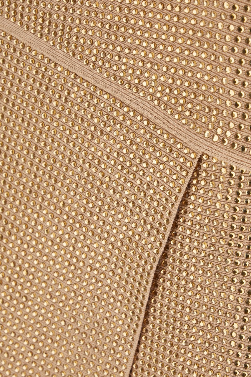 ANDREADAMO Andreadamo Embellished viscose blend mini skirt Metallic