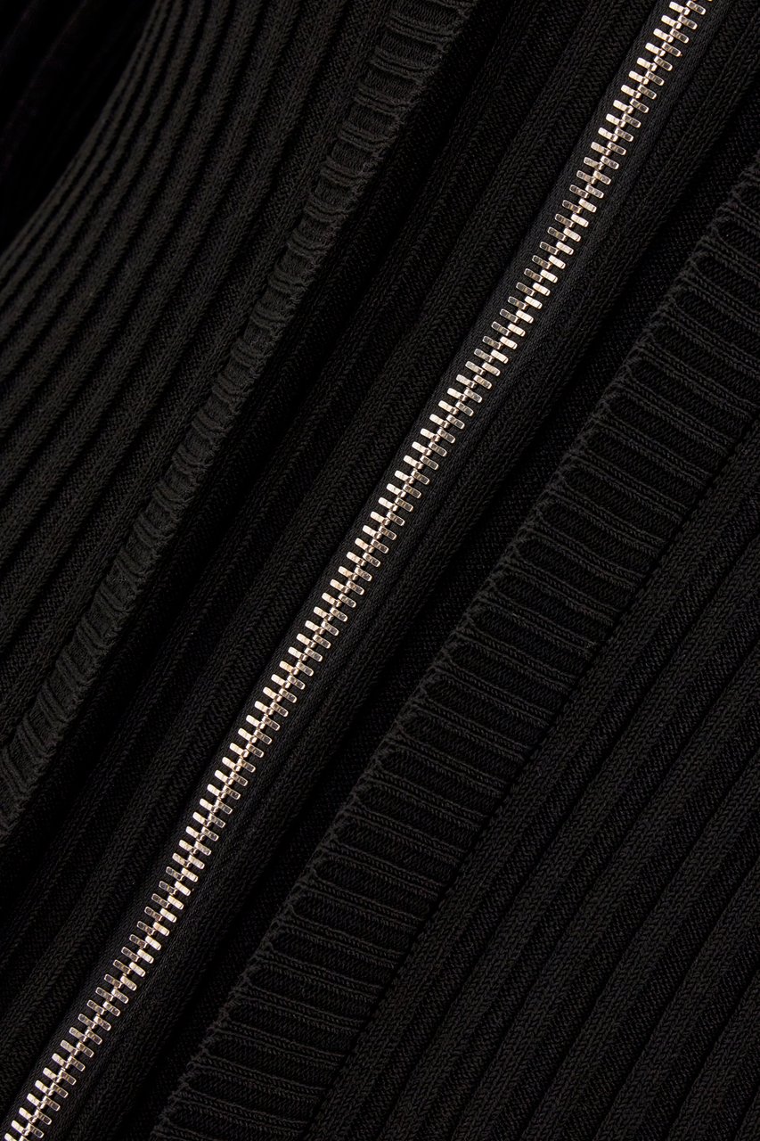 ANDREADAMO Andreadamo Black stretch viscose blend dress Zwart