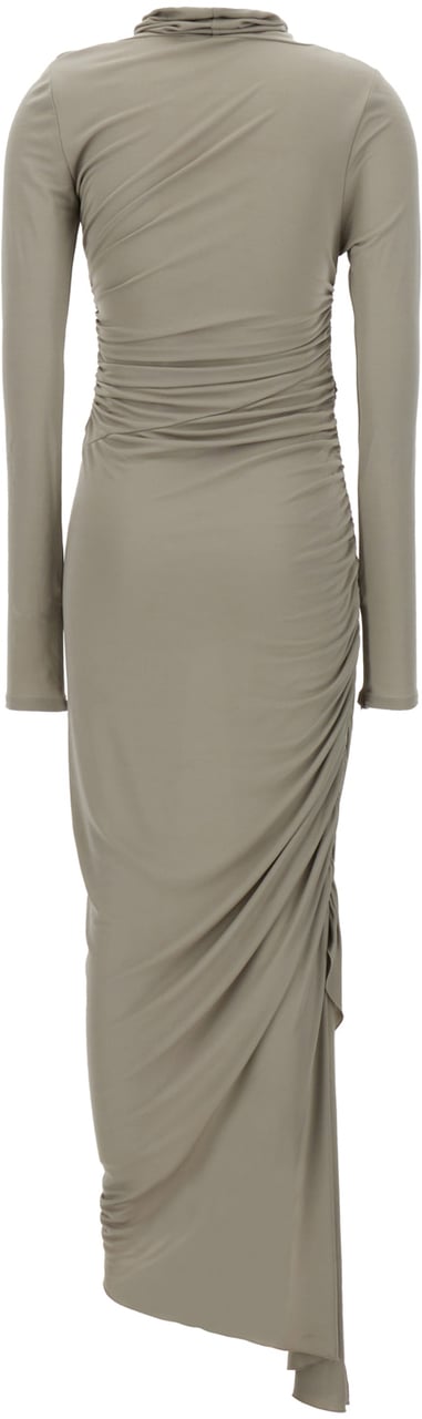 ANDREADAMO Andreadamo Grey viscose dress Grijs