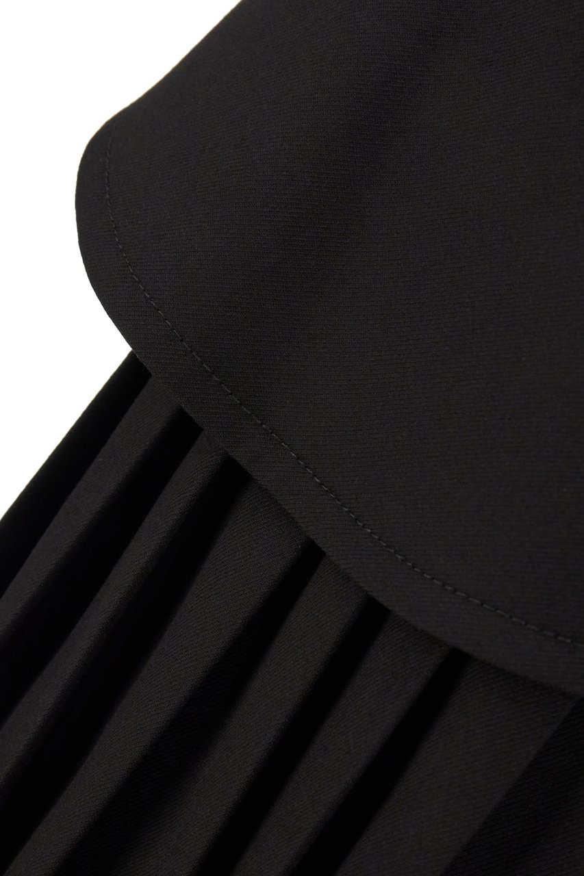 ANDREADAMO Andreadamo Black stretch polyester blend mini skirt Zwart