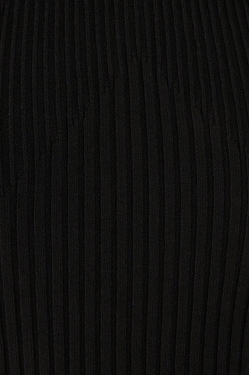 ANDREADAMO Andreadamo Black stretch viscose blend mini dress Zwart